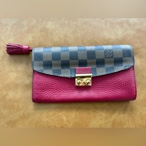 Louis Vuitton Portefeuille Croisette Damier Canvas/Leather Long Wallet